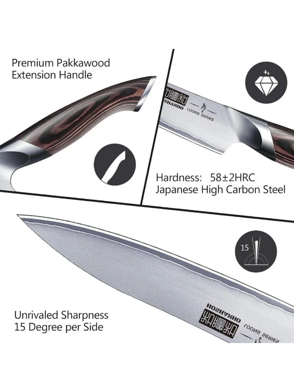 Ultra Sharp 6 Inch Japanese Kitchen Utility Knife - Professional Chef's Tool